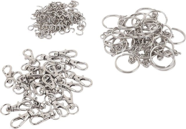 Schlüsselanhänger Set Zinklegierung, Silber, Unisex - Bild 1