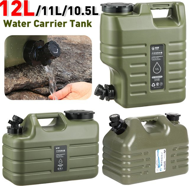 APWIKOGER Camping Wassertank mit abnehmbarem Wasserhahn, 12 l oder 11 l, Grün - Bild 1