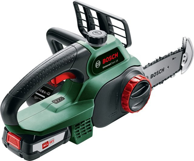 Bosch UniversalChain 18 Akku-Kettensäge in Grün/Schwarz mit Akku und Ladegerät - Bild 1