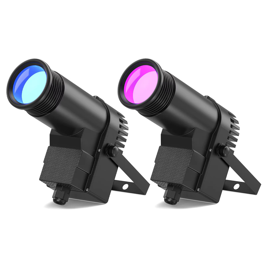 Nitehop 2er Set RGBW LED Beam Pinspot Licht 30W Schwarz für DJ, Party und Bühnenbeleuchtung mit DMX-Steuerung - Bild 7