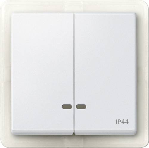 Merten Abdeckung Wechselschalter System M in Polarweiß mit IP44 Schutzart MEG3424-0419 - Bild 1
