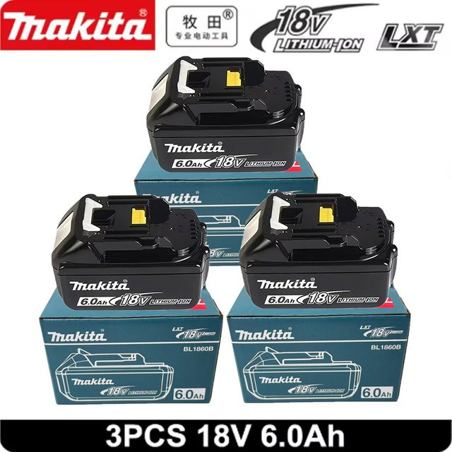 Makita 18V Lithium-Ionen Akku 6Ah in Schwarz für BL1860B BL1850B BL1840 BL1830B BL1815 Ersatzbatterie - Bild 1