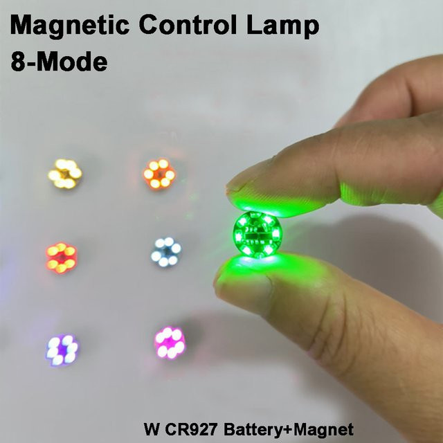DykbRadio Drahtlose LED Magnetische Steuerung Lampe mit 8 Modi und Induktion in Rot inklusive CR927 Batterien für DIY Modellbau - Bild 1