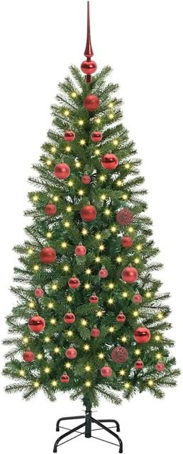 vidaXL Künstlicher Weihnachtsbaum mit 150 warmweißen LEDs in Grün, Höhe: 150 cm - Bild 1
