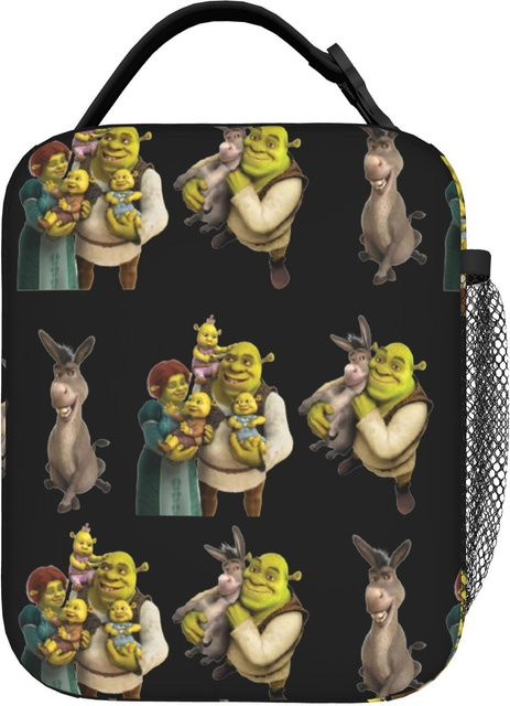 Isolierte Lunchtasche von Fancy Style Studio mit Shrek Anime Motiv, Mehrfarbig, Wiederverwendbare Kühltasche für Picknick und College - Bild 1