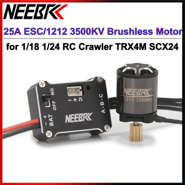 NEEBRC Bürstenloser Motor, 25A ESC 2S BEC 5V/1A 1212 3500KV Outrunner 11T/24T Combo, Set / Bundle - Bild 1