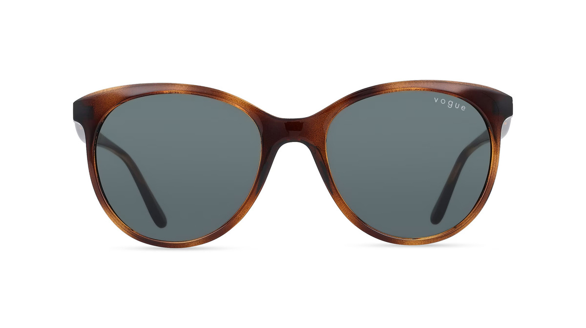 Vogue VO5453S Sonnenbrille Panto, Vollrand, Kunststoff, braun, grün, Damen - Bild 1