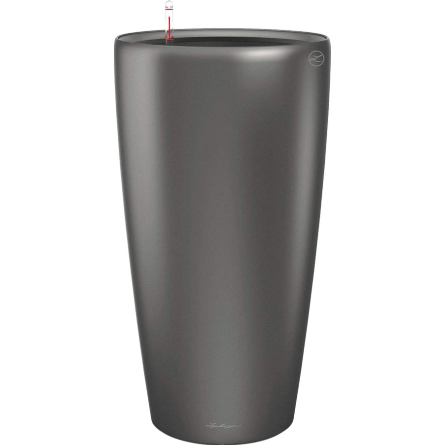 Lechuza Pflanzgefäß Rondo in Anthrazit Metallic für Innenräume und Wintergärten, Durchmesser: 33 cm, Höhe: 56 cm - Bild 2