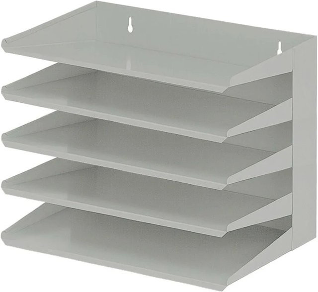 PROREGAL Sortierregal aus Metall mit 5 Fächern in Grau, H x B x T: 30 x 38 x 25 cm - Bild 1