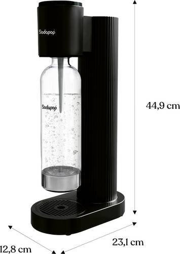 Sodapop Wassersprudler in Schwarz aus Edelstahl und Kunststoff - Bild 1