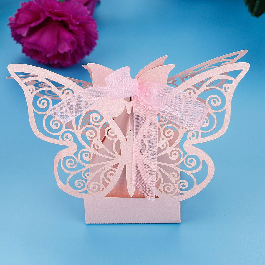 100 Stück CosyHome Schokoladenboxen aus Papier in Pink für Hochzeiten, Geburtstage und Jubiläen - Bild 3