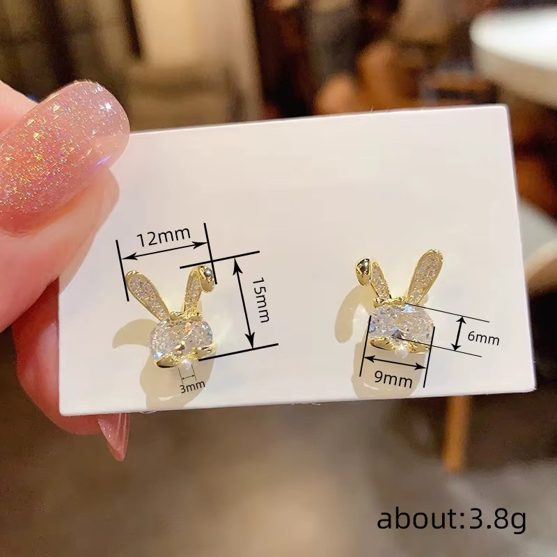 Huitan Ohrstecker Kaninchen-Bowknot, Damen - Bild 4