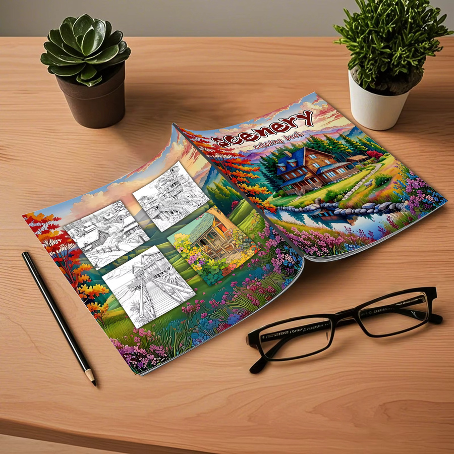 Malbuch für Erwachsene mit 24 Seiten zur Stressbewältigung und kreativen Gestaltung - Bild 4