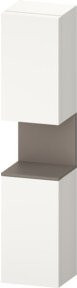 Duravit Hochschrank Qatego in Weiss Matt mit 2 Türen, LED-Beleuchtung und internen Regalen, B: 40 cm, T: 36 cm, H: 176 cm - Bild 1