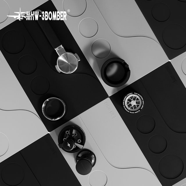 MHW-3BOMBER Silikon Tampermatte für Espresso-Tamper der Yu-Serie, schwarze Aufbewahrungsmatte für Barista-Zubehör - Bild 1