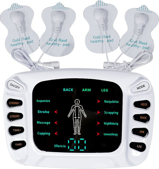OPSLEA TENS-Akupunkturgerät, Elektrischer Niederfrequenz-Massageapparat, Weiß, Unisex - Bild 1