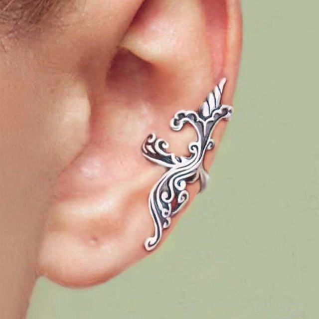 YIRAN Jewelry Manschettenohrringe, Kupfer, Silber, Zirkonia, Damen - Bild 1