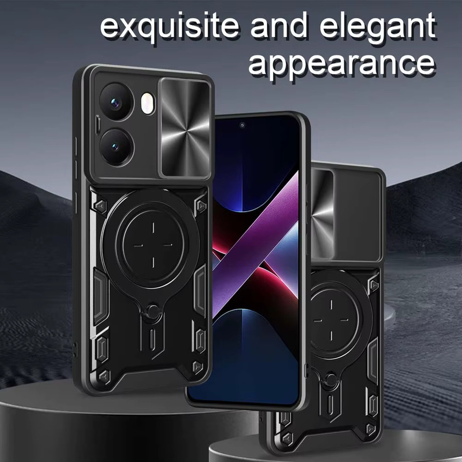MagSafe Magnetische Armor Hybrid Kameraschutzhülle für Xiaomi Poco X7 X6 X5 Pro F5 F6 Pro C65 C75 in Schwarz und Rot - Bild 6