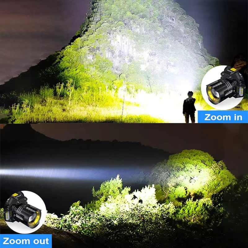 XIWANGFIRE Wiederaufladbare LED COB Stirnlampe mit Bewegungssensor und Zoom in Schwarz - Bild 4