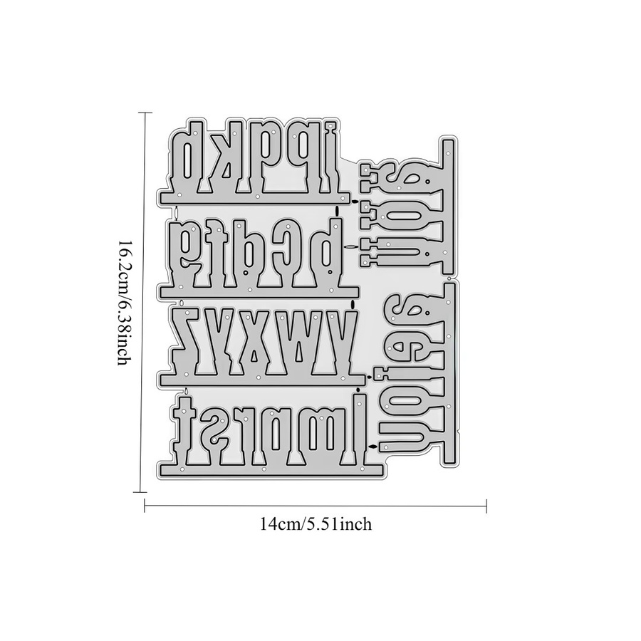 Metall-Buchstaben-Stanzformen für Scrapbooking und Papierhandwerk in Silber - Bild 4