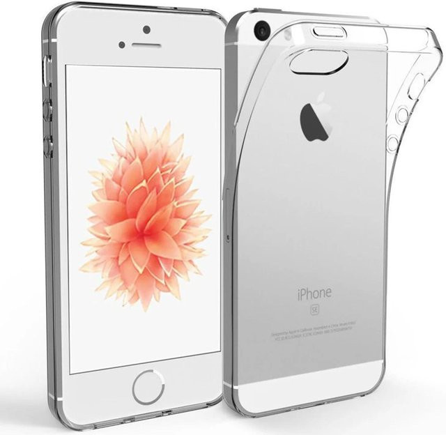 YULIN Transparente Silikon Schutzhülle aus weichem TPU für iPhone 5S, SE, 6, 7 und 8 - Bild 1