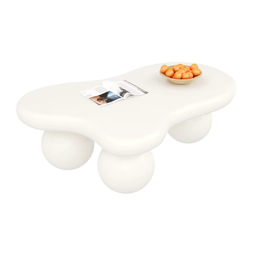 Ye Couchtisch in Wolkenform mit LED-Beleuchtung und 16 Farben, Weiß, modernes Design für Wohnzimmer und Kinderzimmer - Bild 2