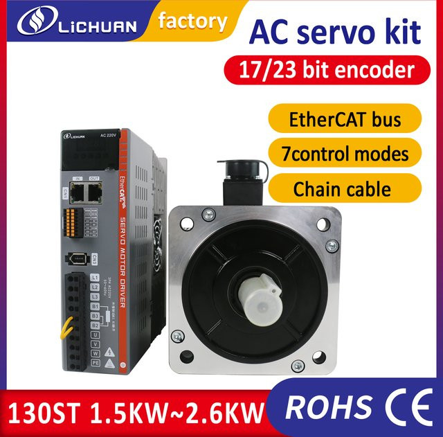 Lichuan EtherCAT Servomotor Set mit Servotreiber und 3M Kabel für CNC-Kits - Bild 1