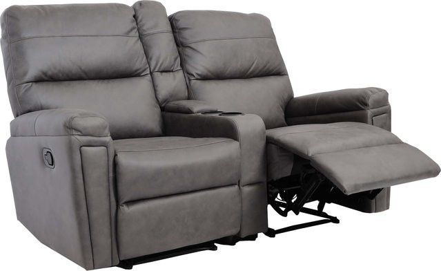 MCW 2er Kinosessel K17 Relaxsessel aus Stoff in Dunkelgrau mit Getränkehalter und Nosagfederung, B/T/H: 157 x 52 x 170 cm - Bild 1