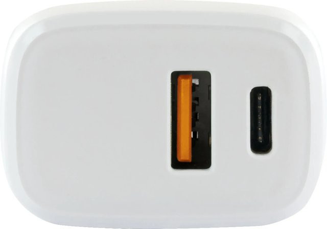 Schwaiger Schnell-Ladegerät Weiß 230 V mit 1x USB und 1x Type C - Bild 1
