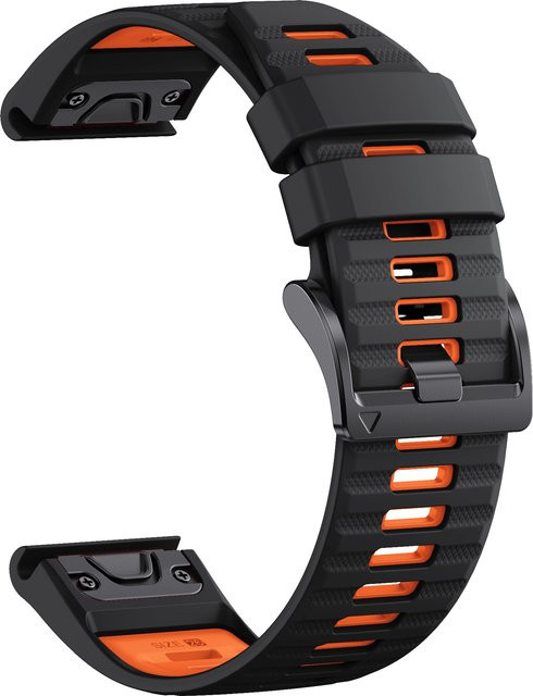 Runcool Uhrenarmband Silikon, 22/26 mm, Schwarz, Unisex - Bild 1
