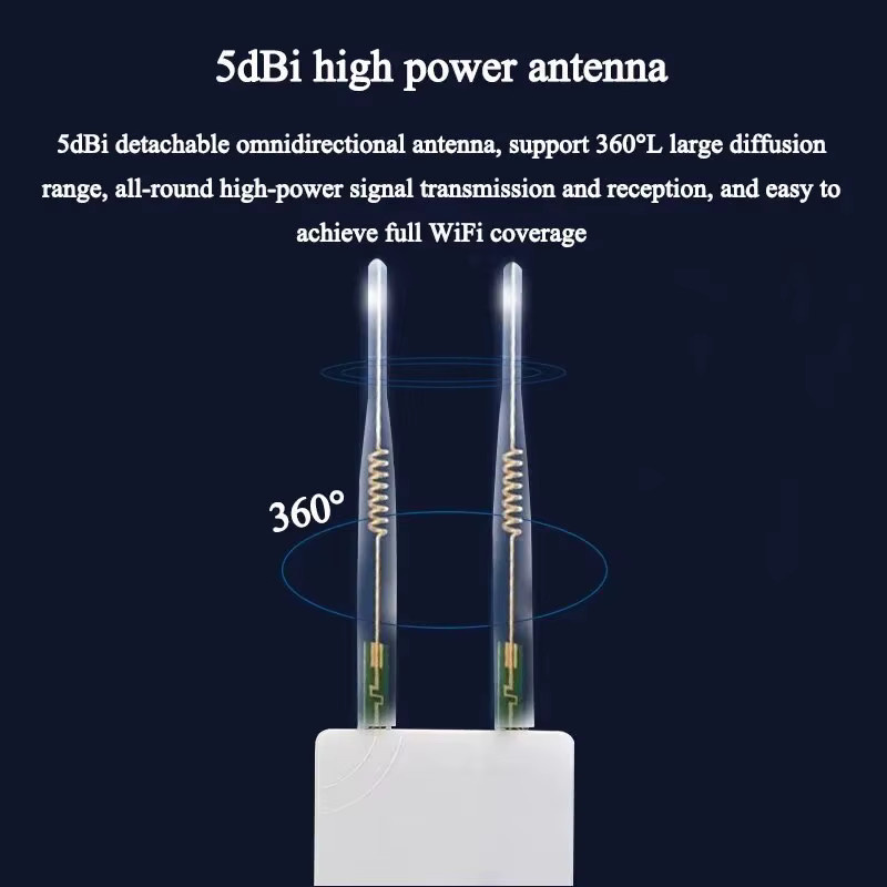 KuWFi Industrial Outdoor 4G LTE WLAN-Router mit Dualband und IP68 wasserdichtem Gehäuse in Weiß - Bild 3