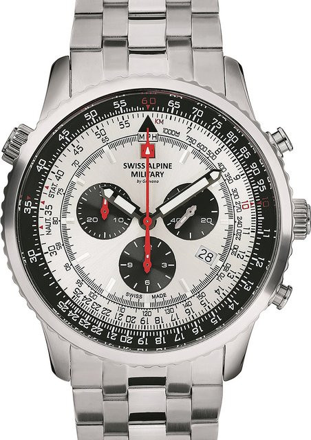 Swiss Alpine Military Chronograph, Quarz, Edelstahl, 45 mm, Herren - Bild 1