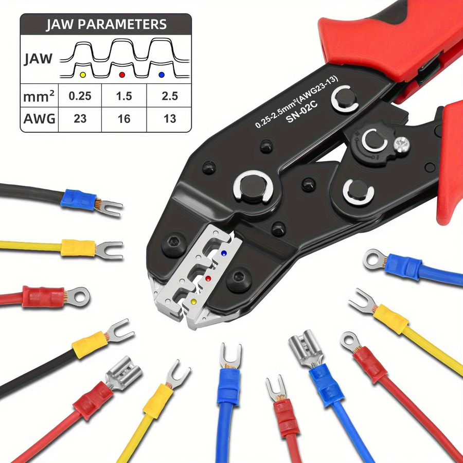 Crimpwerkzeug-Set AWG 23-13 mit 280 isolierten elektrischen Verbindern und Kabelschuhen in Multicolor - Bild 1