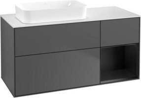 V&B Waschtischunterschrank Finion in Anthrazit lackiert, B/T: 120 x 60 cm - Bild 1