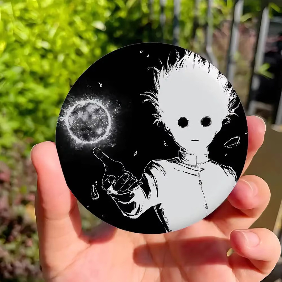 Kayou Anstecknadel, Anime M-Mob Psycho 100, schwarz-weiß, Blech - Bild 4