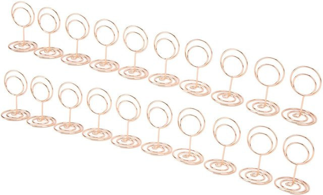 20 Stück Tischkartenständer von Wosawe outdoor sports aus galvanisiertem Metall in runder Form für Hochzeiten und Feiern - Bild 1
