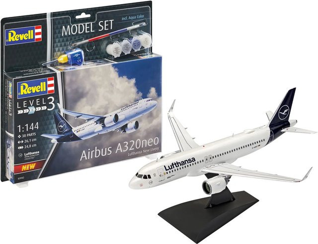 Revell Airbus A320 neo Lufthansa Flugmodell Bausatz, 1:144 - Bild 2