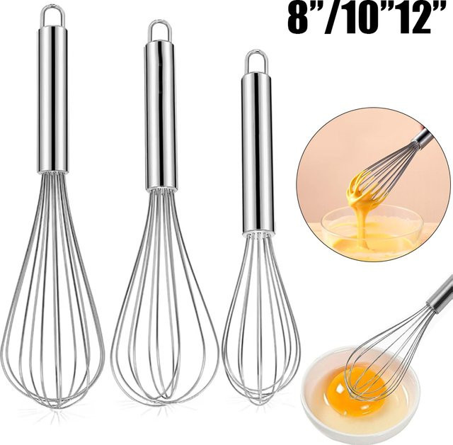 OXO Schneebesen aus Edelstahl in Silber, runder Eier-Schneebesen für Milch, Sahne und Butter - Bild 1