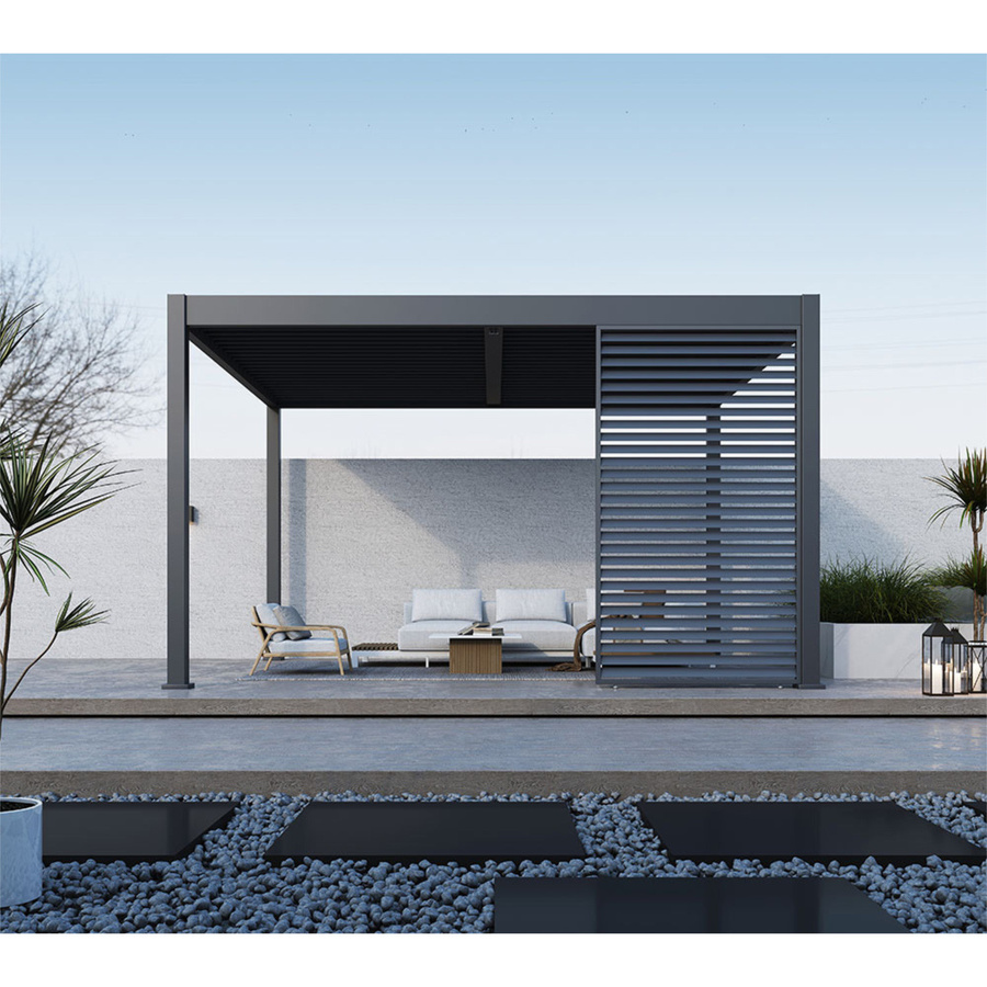 Paragon Outdoor Lamellen Sichtschutz Grand Tuscan für Pergola aus Aluminium, Grau, B/H: 135 x 234 cm - Bild 3