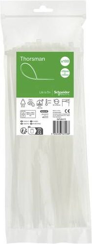 Schneider Electric IMT46415 Kabelbinder aus Nylon in Transparent, 100 Stück - Bild 1