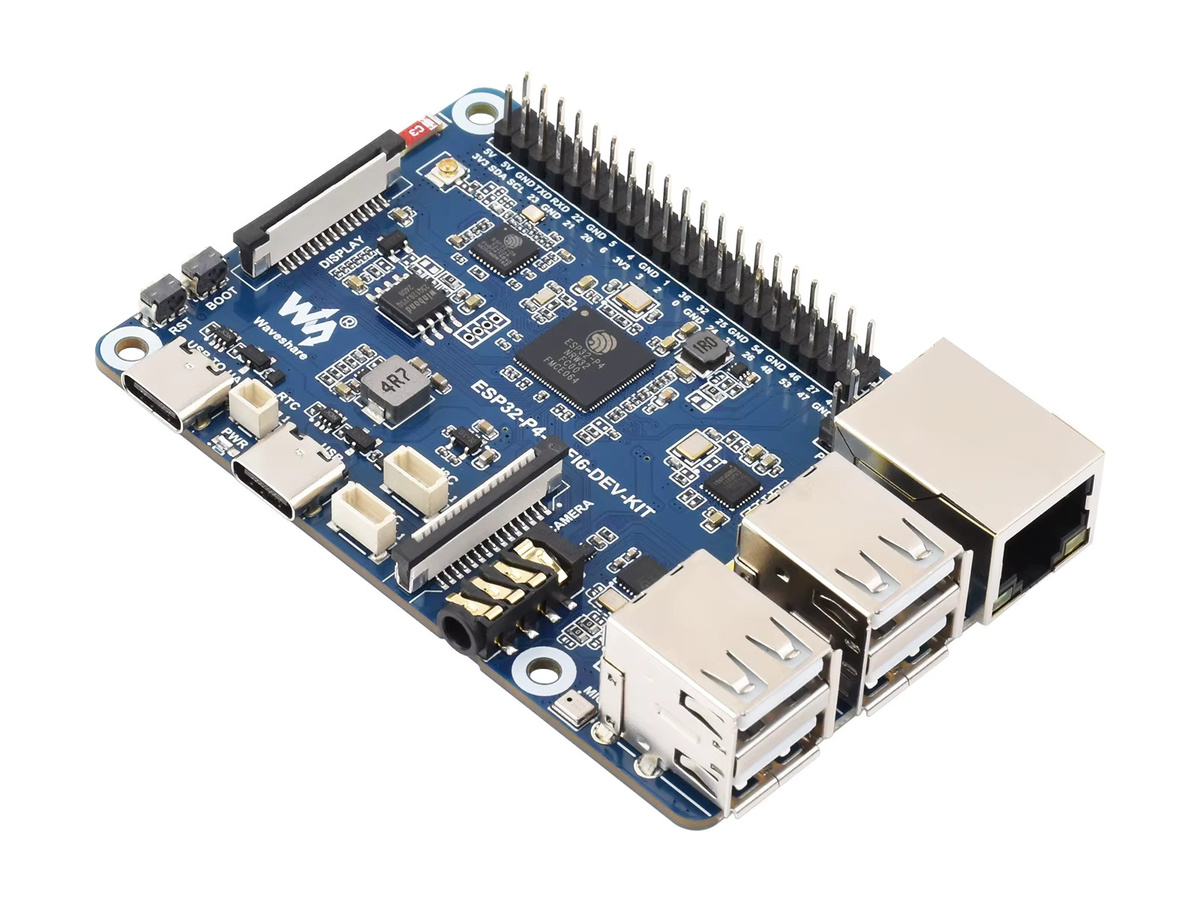 Waveshare ESP32-P4-WIFI6-DEV-KIT Entwicklungsboard mit ESP32-P4 und ESP32-C6 sowie reichhaltigen Mensch-Maschine-Schnittstellen und WLAN in Blau - Bild 2