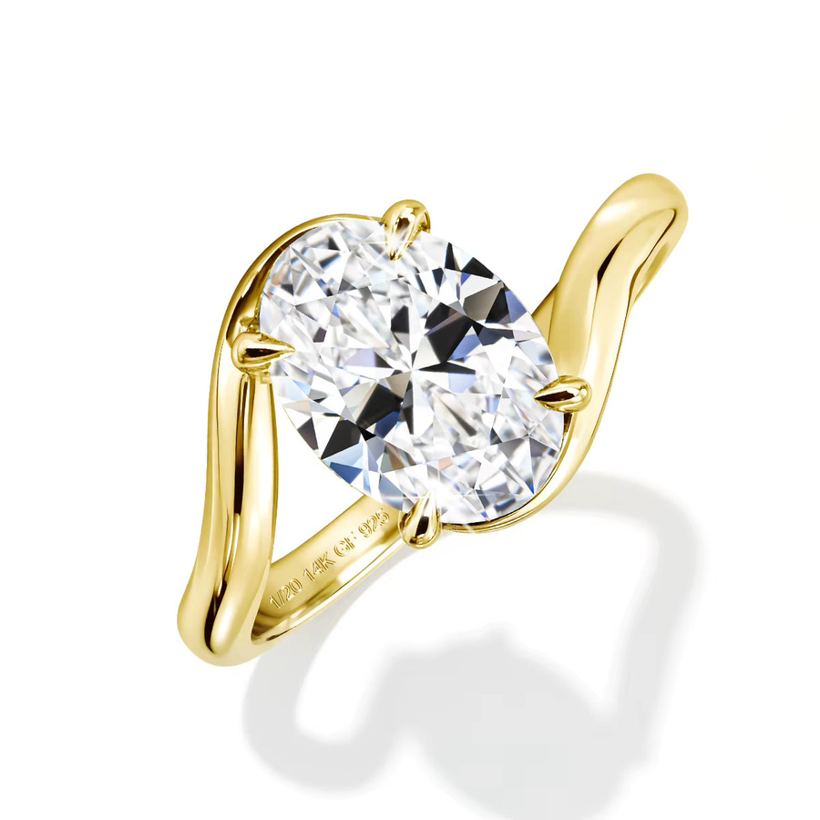 LONGUE VUE Ring 14K Goldfilled, Moissanit, Damen - Bild 2