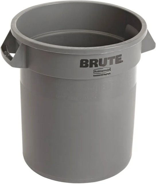 Rubbermaid Brute Runde Mehrzwecktonne mit Belüftungskanälen, Grau, H x B x T: 43,5 x 39,7 cm - Bild 1