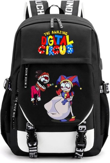 3-teiliges Schulrucksack-Set in Schwarz aus Oxford-Stoff mit großem Fassungsvermögen inklusive Federmäppchen und Schultergurt - Bild 1