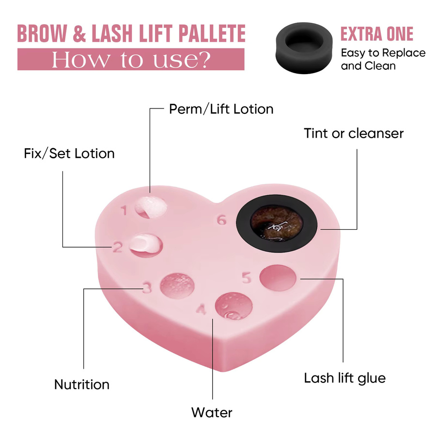 Libeauty Mini-Silikonpalette, 5/6 Funktionen für Wimpernlift und Tönung - Bild 3