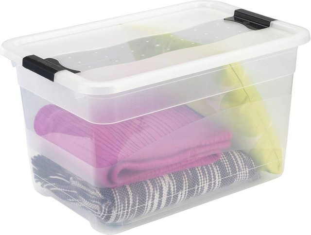 Keeeper Kristallbox transparent mit Rollen und Snap-Lid, B/H/L: 59,5 x 35 x 39,5 cm - Bild 1