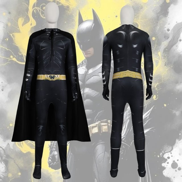 Beast Kingdom Batman Cosplay Kostüm, Overall, Umhang, Maske, Schwarz - Bild 1