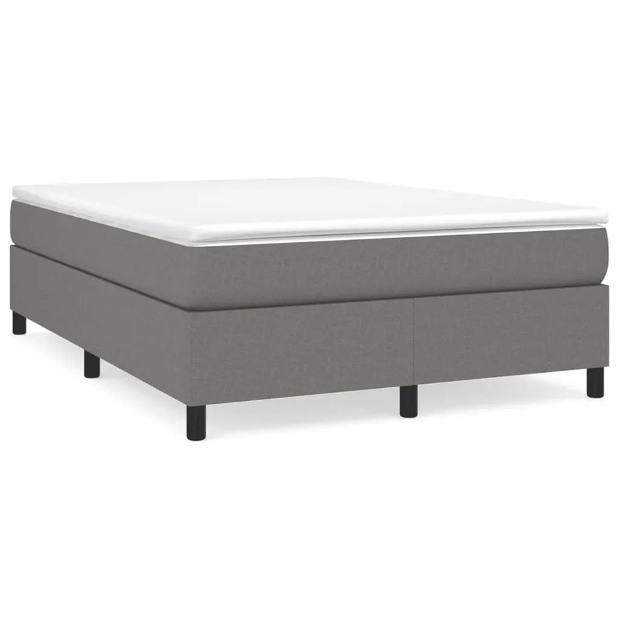 vidaXL Boxspringbett Dunkelgrau mit Stoffbezug B/T/H: 140 x 190 cm - Bild 2