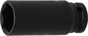 BGS Kraft-Steckschlüssel-Einsatz Sechskant tief 7224, Antrieb Innenvierkant 12,5 mm (1/2 Zoll), Schlüsselweite 24 mm, schwarz - Bild 1