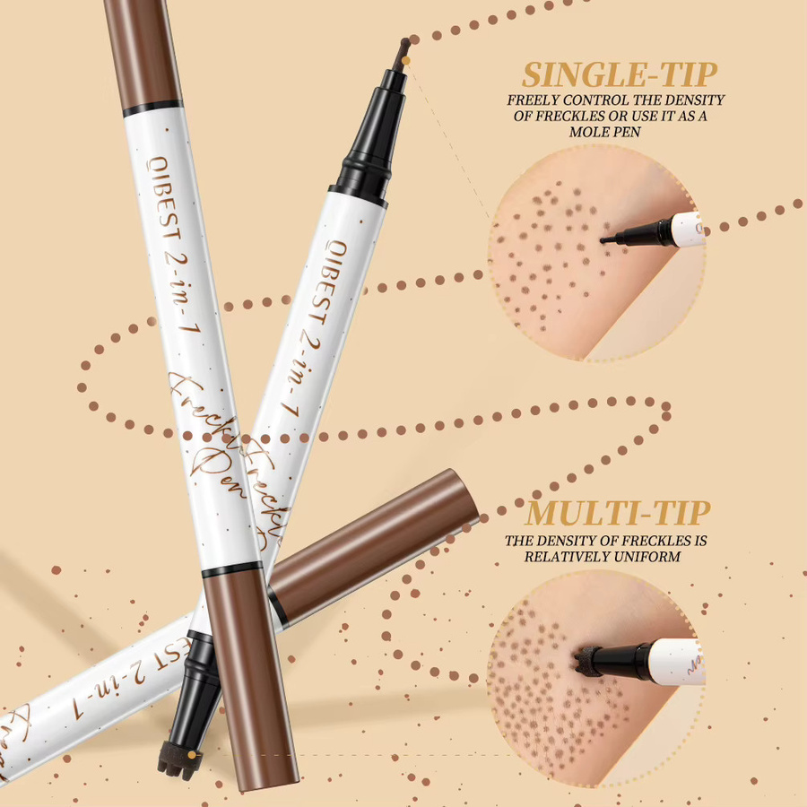 QIBEST Sommersprossen-Stempelstift, Braun, Gesicht - Bild 4